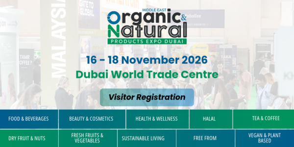 Middle East Organic & Natural Products Expo 2026 banner